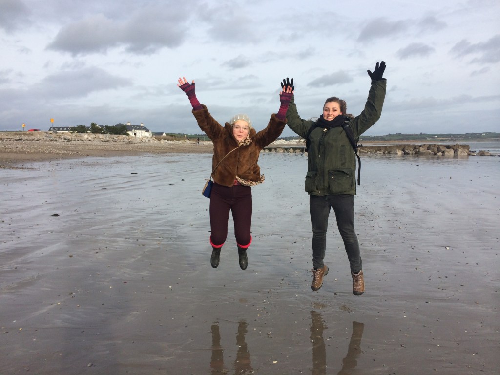 beach jumping on Shanagarry Strand, as you do