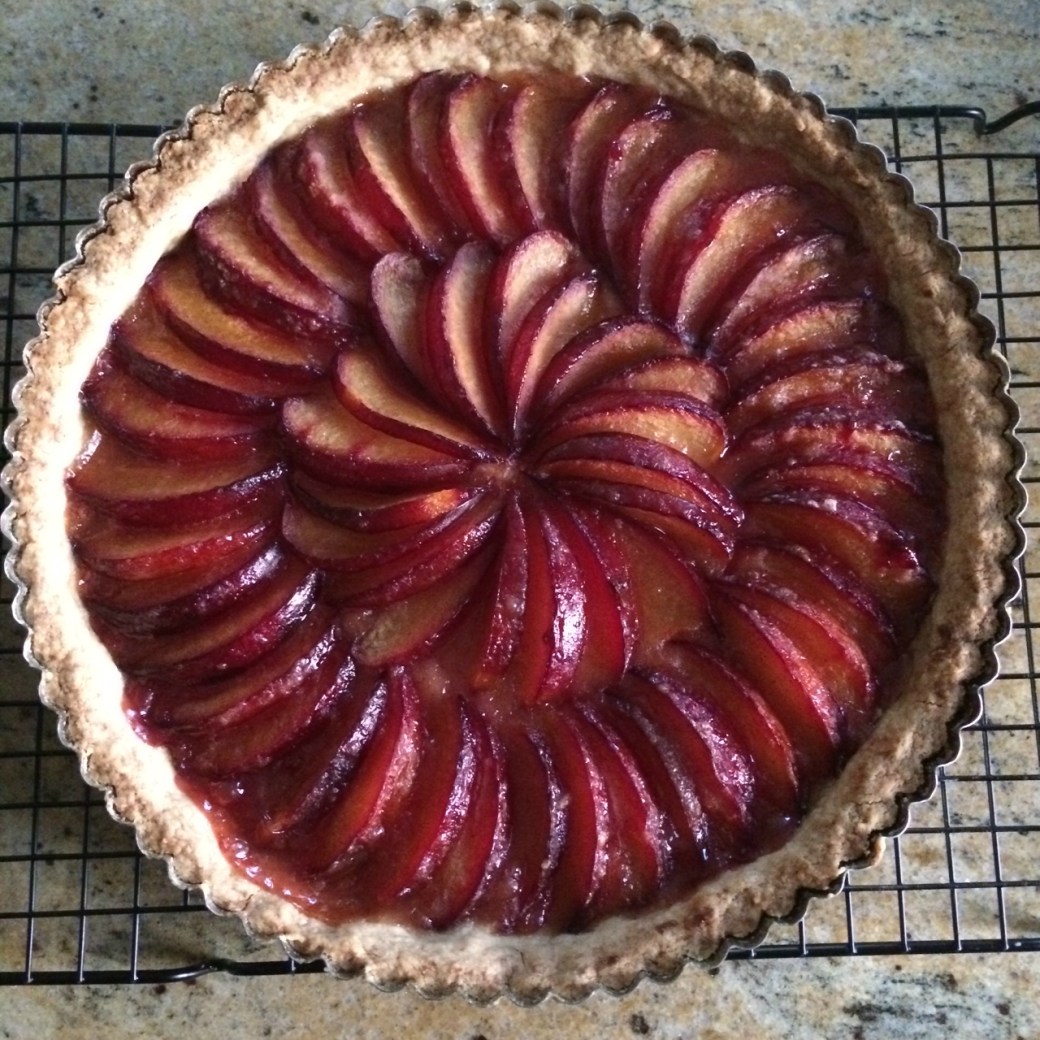 pluot fruit tart