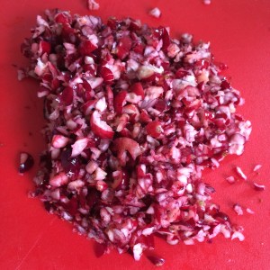 chopped cranberries